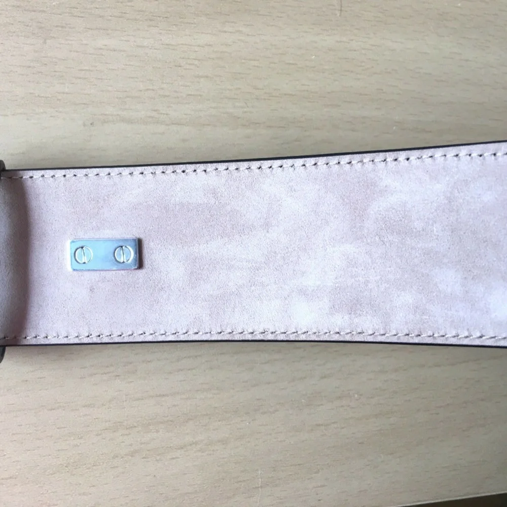 AUTHENTIC CHRISTIAN DIOR BLACK LEATHER LADIES BELT